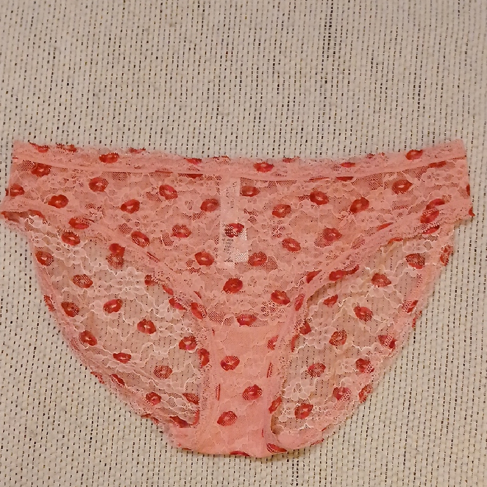 Victoria's Secret Pink and Red Lace Panties